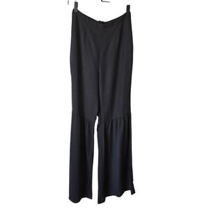 Reformation Black Tiered Ruffled Pants Size large